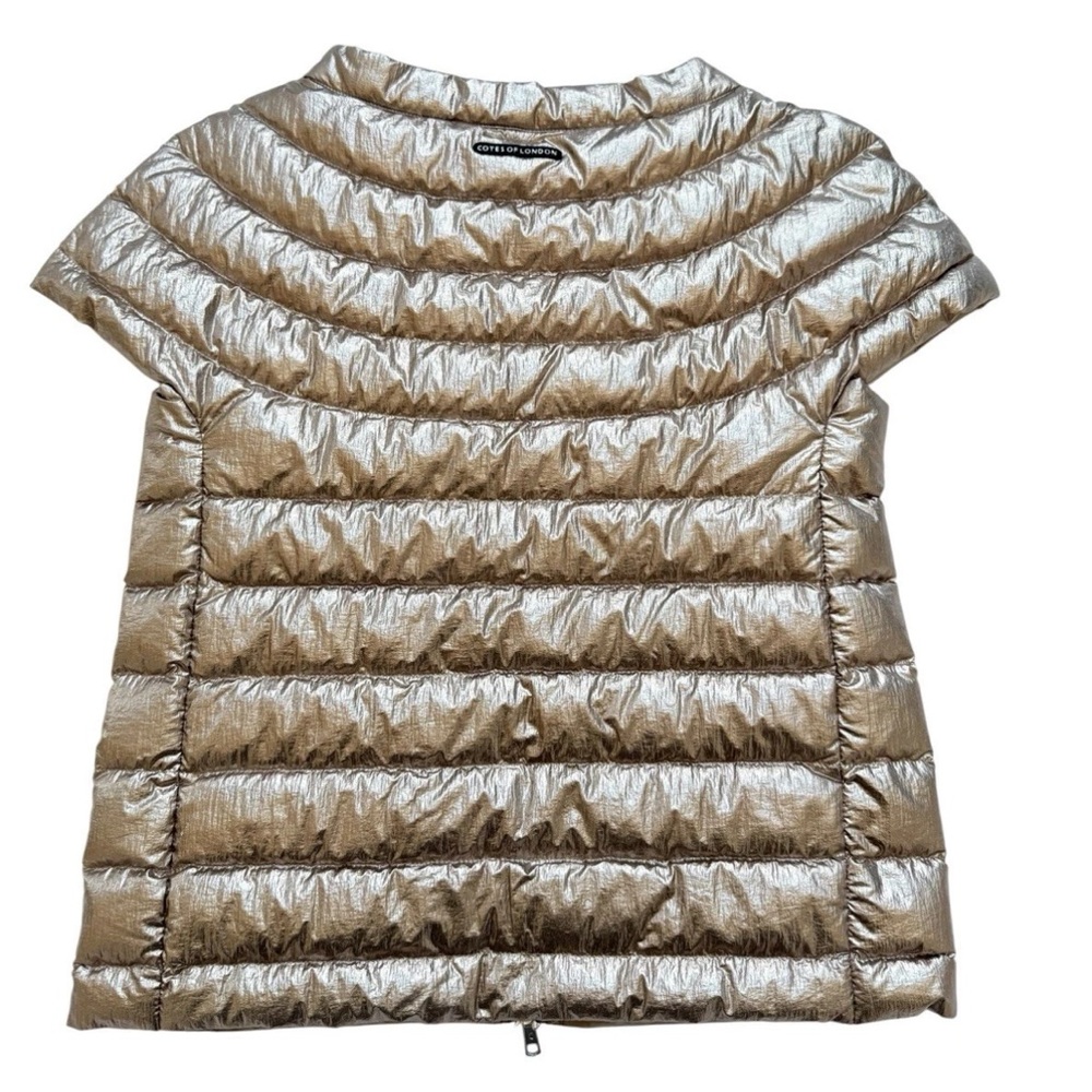 Cotes of London The St. Ives Sz XS Metallic Gold Lightweight Down Vest - Picture 7 of 10